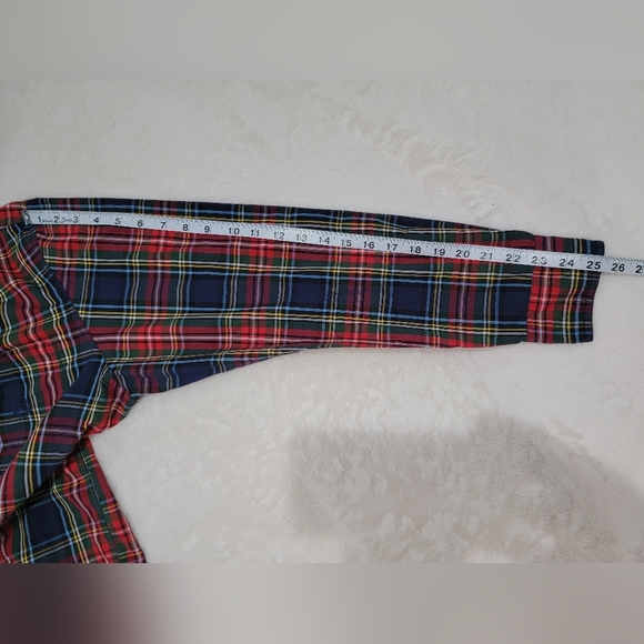 Chaps Casual Red and Blue Plaid Button Down Shirt - Picture 8 of 9